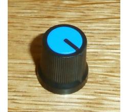 Potenziometer-Knopf fr geriffelte 6 mm- Achse ( sw / bl )